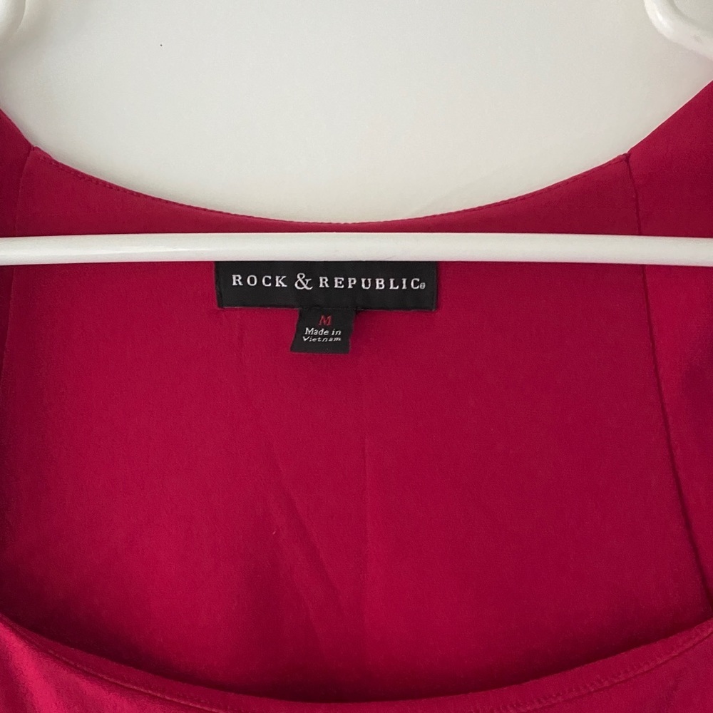Rock & Republic Fuchsia Pink Studded Bodycon Dress | Size Medium - Picture 6 of 10